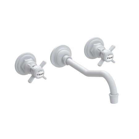 Newport Brass Wall Mount Lavatory Faucet in Matte White 3-947-52